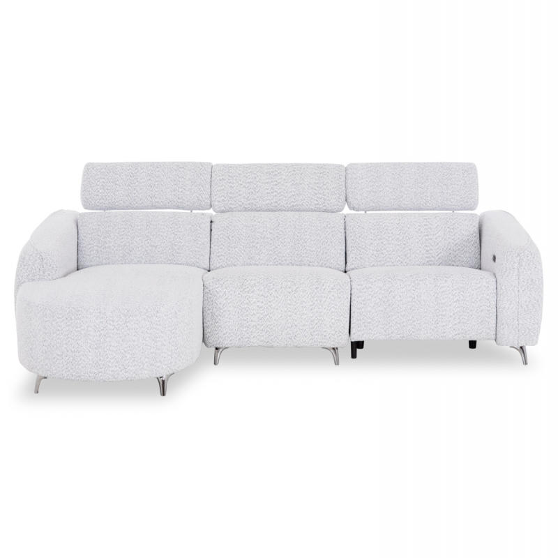 ΚΑΝΑΠΕΣ ΑΡΙΣΤΕΡΗ ΓΩΝΙΑ 3Θ ΜΕ RECLINE VALENTE HM3317.01L ΑΝΟΙΧΤΟ ΓΚΡΙ ΥΦΑΣΜΑ 275x160x104Yεκ