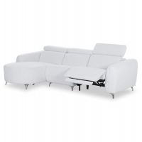 ΚΑΝΑΠΕΣ ΑΡΙΣΤΕΡΗ ΓΩΝΙΑ 3Θ ΜΕ RECLINE VALENTE HM3317.01L ΑΝΟΙΧΤΟ ΓΚΡΙ ΥΦΑΣΜΑ 275x160x104Yεκ