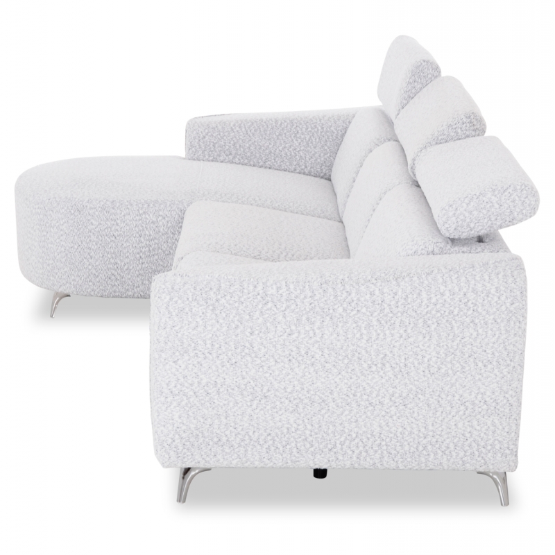 ΚΑΝΑΠΕΣ ΑΡΙΣΤΕΡΗ ΓΩΝΙΑ 3Θ ΜΕ RECLINE VALENTE HM3317.01L ΑΝΟΙΧΤΟ ΓΚΡΙ ΥΦΑΣΜΑ 275x160x104Yεκ