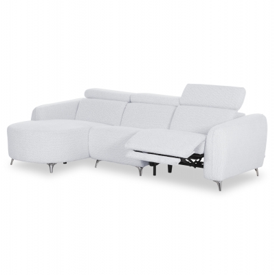 ΚΑΝΑΠΕΣ ΑΡΙΣΤΕΡΗ ΓΩΝΙΑ 3Θ ΜΕ RECLINE VALENTE HM3317.01L ΑΝΟΙΧΤΟ ΓΚΡΙ ΥΦΑΣΜΑ 275x160x104Yεκ