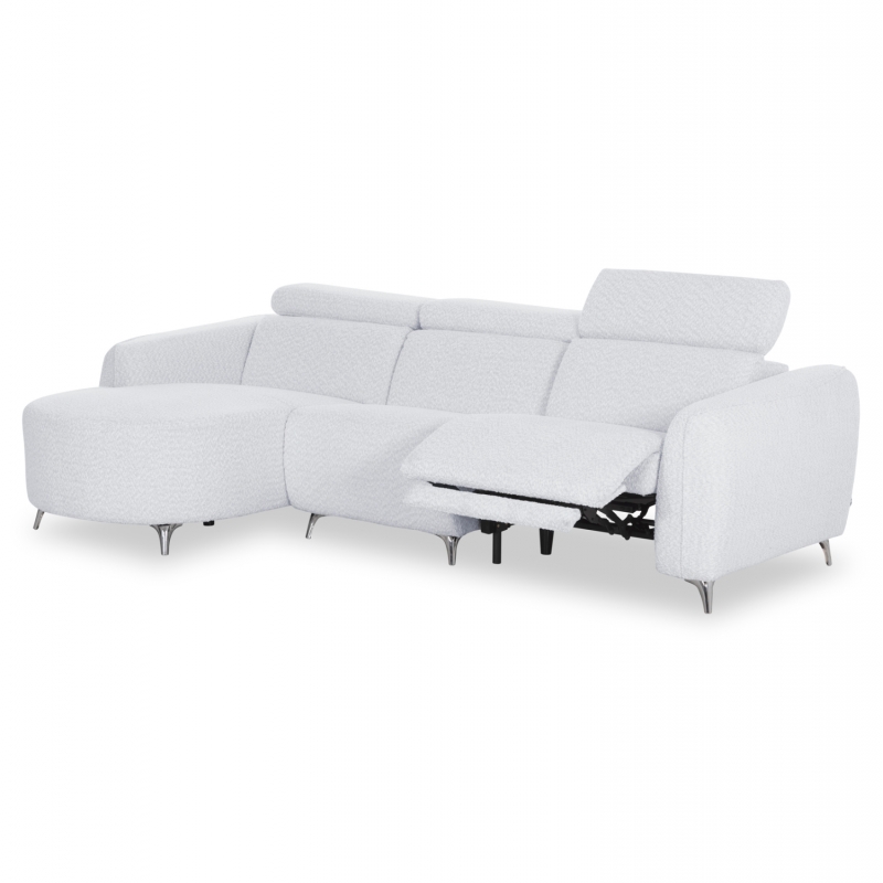 ΚΑΝΑΠΕΣ ΑΡΙΣΤΕΡΗ ΓΩΝΙΑ 3Θ ΜΕ RECLINE VALENTE HM3317.01L ΑΝΟΙΧΤΟ ΓΚΡΙ ΥΦΑΣΜΑ 275x160x104Yεκ