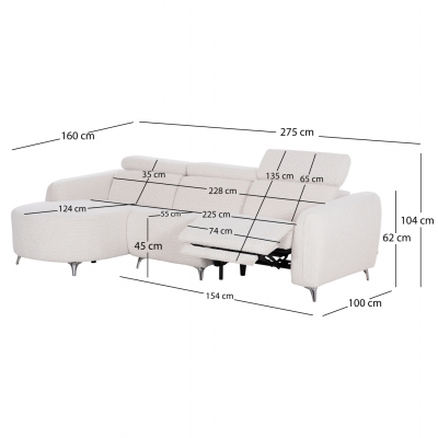 ΚΑΝΑΠΕΣ ΑΡΙΣΤΕΡΗ ΓΩΝΙΑ 3Θ ΜΕ RECLINE VALENTE HM3317.02L ΜΠΕΖ ΥΦΑΣΜΑ 275x160x104Yεκ ΚΑΝΑΠΕΣ ΑΡΙΣΤΕΡΗ ΓΩΝΙΑ 3Θ ΜΕ RECLINE VALENTE HM3317.02L ΜΠΕΖ ΥΦΑΣΜΑ 275x160x104Yεκ