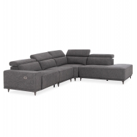ΚΑΝΑΠΕΣ ΔΕΞΙΑ ΓΩΝΙΑ 5Θ ΜΕ RECLINE LUNARIS HM3316.01R ΓΚΡΙ ΥΦΑΣΜΑ 307x267x94Yεκ