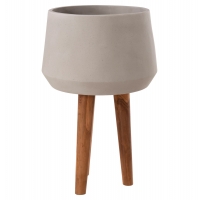 ΓΛΑΣΤΡΑ ΕΣΩΤ.ΧΩΡΟΥ QUAN HM4680.03L FIBER CEMENT ΓΚΡΙ--ΒΑΣΗ TEAK Φ38x62Υεκ