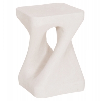 ΣΚΑΜΠΟ ΤΕΤΡΑΓΩΝΟ SANTORINI HM18337 ΠΟΛΥΡΗΤΙΝΗ--ΥΠΟΛΕΥΚΟ ΧΡΩΜΑ 30x30x45Yεκ