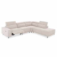 ΚΑΝΑΠΕΣ ΔΕΞΙΑ ΓΩΝΙΑ 5Θ ΜΕ RECLINE LUNARIS HM3316.02R ΕΚΡΟΥ ΥΦΑΣΜΑ 307x267x94Yεκ