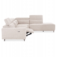 ΚΑΝΑΠΕΣ ΔΕΞΙΑ ΓΩΝΙΑ 5Θ ΜΕ RECLINE LUNARIS HM3316.02R ΕΚΡΟΥ ΥΦΑΣΜΑ 307x267x94Yεκ