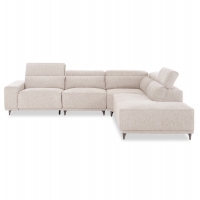 ΚΑΝΑΠΕΣ ΑΡΙΣΤΕΡΗ ΓΩΝΙΑ 5Θ ΜΕ RECLINE LUNARIS HM3316.02L ΕΚΡΟΥ ΥΦΑΣΜΑ 307x267x94Yεκ