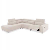 ΚΑΝΑΠΕΣ ΑΡΙΣΤΕΡΗ ΓΩΝΙΑ 5Θ ΜΕ RECLINE LUNARIS HM3316.02L ΕΚΡΟΥ ΥΦΑΣΜΑ 307x267x94Yεκ
