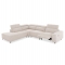 ΚΑΝΑΠΕΣ ΑΡΙΣΤΕΡΗ ΓΩΝΙΑ 5Θ ΜΕ RECLINE LUNARIS HM3316.02L ΕΚΡΟΥ ΥΦΑΣΜΑ 307x267x94Yεκ