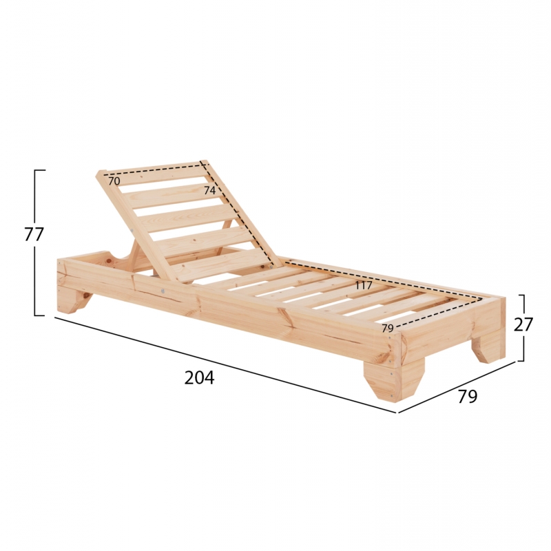 ΞΑΠΛΩΣΤΡΑ ΒΑΡ.ΤΥΠΟΥ ΚΟΡΙΝΟΣ HM10779.04 ΞΥΛΟ ΠΕΥΚΟΥ ΦΥΣΙΚΟ-ΕΜΠΟΤΙΣΜΟΣ 79x204x77Υεκ