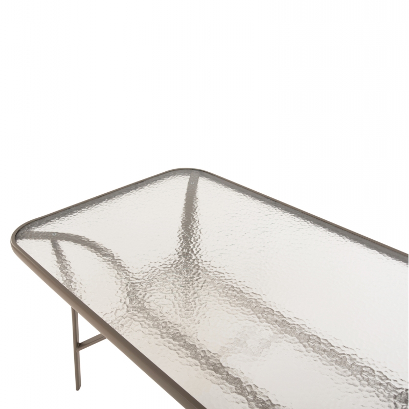 ΣΕΤ ΤΡΑΠΕΖΑΡΙΑΣ 5ΤΜΧ BRUNO HM10727.04 ΚΑΡΕΚΛΕΣ ΜΕΤΑΛΛΙΚΕΣ & ΤΡΑΠΕΖΙ 140x80εκ ΣΑΜΠΑΝΙ