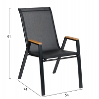 ΣΕΤ ΤΡΑΠΕΖΑΡΙΑΣ 5ΤΜΧ BRUNO HM10729.03 ΚΑΡΕΚΛΕΣ ΜΕΤΑΛΛΙΚΕΣ & ΤΡΑΠΕΖΙ 150x90εκ ΜΑΥΡΟ