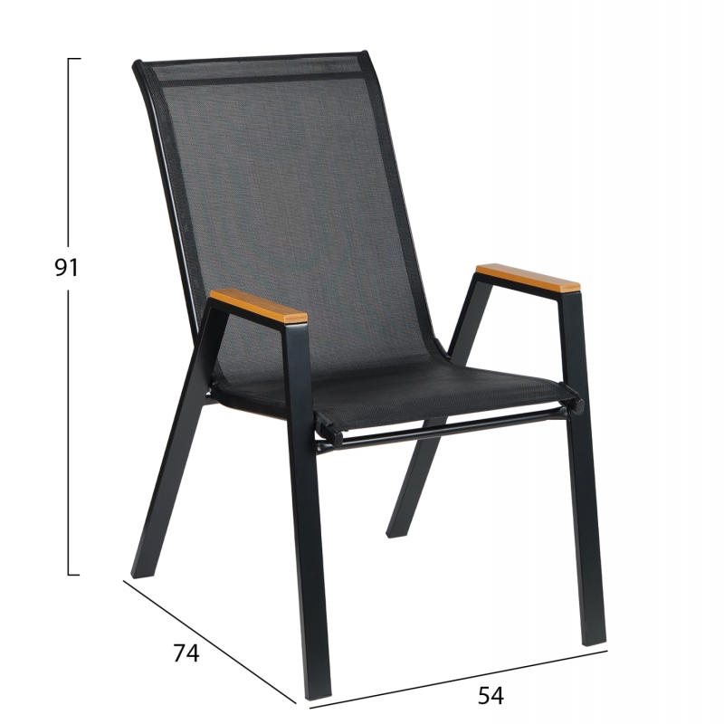 ΣΕΤ ΤΡΑΠΕΖΑΡΙΑΣ 5ΤΜΧ BRUNO HM10729.03 ΚΑΡΕΚΛΕΣ ΜΕΤΑΛΛΙΚΕΣ & ΤΡΑΠΕΖΙ 150x90εκ ΜΑΥΡΟ