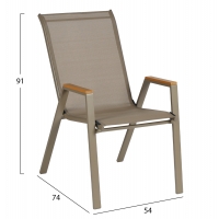 ΣΕΤ ΤΡΑΠΕΖΑΡΙΑΣ 5ΤΜΧ OFER HM10729.04 ΚΑΡΕΚΛΕΣ ΜΕΤΑΛ. & ΤΡΑΠΕΖΙ 150x90εκ ΚΑΠΟΥΤΣΙΝΟ