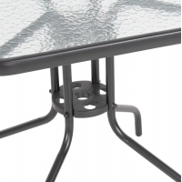 ΣΕΤ ΤΡΑΠΕΖΑΡΙΑΣ 3ΤΜΧ FIGO HM10730.01-- 2 ΚΑΡΕΚΛΕΣ & ΤΕΤΡΑΓΩΝΟ ΤΡΑΠΕΖΙ 70x70εκ ΓΚΡΙ