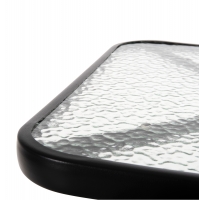 ΣΕΤ ΤΡΑΠΕΖΑΡΙΑΣ 3ΤΜΧ FIGO HM10730.03-- 2 ΚΑΡΕΚΛΕΣ & ΤΕΤΡΑΓΩΝΟ ΤΡΑΠΕΖΙ 60x60εκ ΜΑΥΡΟ