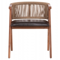 ΠΟΛΥΘΡΟΝΑ ΤΡΑΠΕΖΑΡΙΑΣ BRANN HM18238.11 ΞΥΛΟ ΤΕΑΚ-ΚΑΦΕ PU-ΣΧΟΙΝΙ 60x67x76Υεκ.