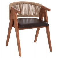 ΠΟΛΥΘΡΟΝΑ ΤΡΑΠΕΖΑΡΙΑΣ BRANN HM18238.11 ΞΥΛΟ ΤΕΑΚ-ΚΑΦΕ PU-ΣΧΟΙΝΙ 60x67x76Υεκ.