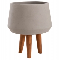 ΓΛΑΣΤΡΑ ΕΣΩΤ.ΧΩΡΟΥ QUAN HM4680.03M FIBER CEMENT ΓΚΡΙ--ΒΑΣΗ TEAK Φ35x50Υεκ