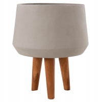 ΓΛΑΣΤΡΑ ΕΣΩΤ.ΧΩΡΟΥ QUAN HM4680.03M FIBER CEMENT ΓΚΡΙ--ΒΑΣΗ TEAK Φ35x50Υεκ