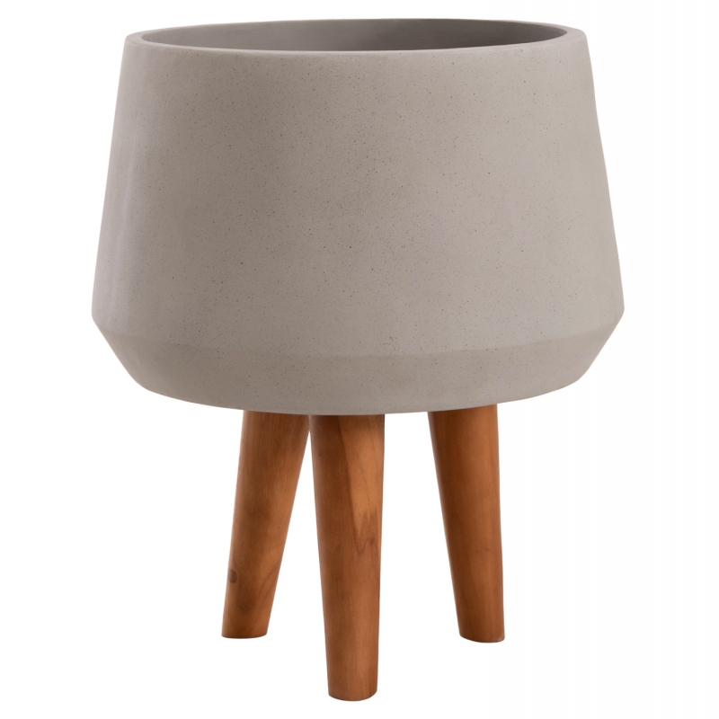 ΓΛΑΣΤΡΑ ΕΣΩΤ.ΧΩΡΟΥ QUAN HM4680.03M FIBER CEMENT ΓΚΡΙ--ΒΑΣΗ TEAK Φ35x50Υεκ