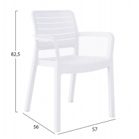 ΠΟΛΥΘΡΟΝΑ ΕΞΩΤ.ΧΩΡΟΥ FLAN HM6369.01 ΛΕΥΚΟ ΠΟΛΥΠΡΟΠΥΛΕΝΙΟ 57x56x82.5Yεκ.