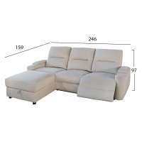 ΣΕΤ ΚΑΝΑΠΕΣ-ΠΟΛΥΘΡΟΝΑ RELAX SYNTHIA HM10735.01 ΜΠΕΖ ΥΦΑΣΜΑ-ΗΛΕΚΤΡΙΚΗ ΑΝΑΚΛΙΣΗ [L]