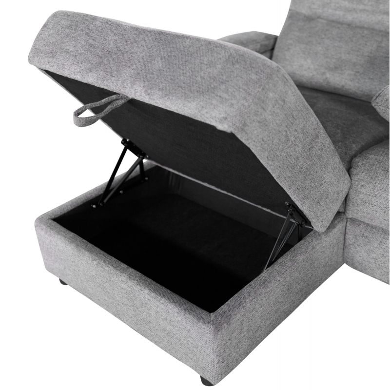 ΣΕΤ ΚΑΝΑΠΕΣ-ΠΟΛΥΘΡΟΝΑ RELAX SYNTHIA HM10735.03 ΓΚΡΙ ΥΦΑΣΜΑ-ΗΛ.ΑΝΑΚΛΙΣΗ [L]