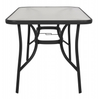 ΤΡΑΠΕΖΙ BRUNO HM5106.03 ΜΑΥΡΟ ΜΕΤΑΛΛΙΚΟ ΜΕ ΓΥΑΛΙΝΗ ΕΠΙΦΑΝΕΙΑ 140Χ80Χ72Υεκ