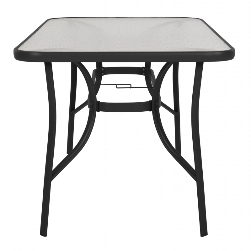 ΤΡΑΠΕΖΙ BRUNO HM5106.03 ΜΑΥΡΟ ΜΕΤΑΛΛΙΚΟ ΜΕ ΓΥΑΛΙΝΗ ΕΠΙΦΑΝΕΙΑ 140Χ80Χ72Υεκ