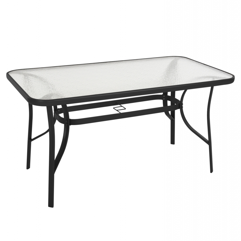 ΤΡΑΠΕΖΙ BRUNO HM5106.03 ΜΑΥΡΟ ΜΕΤΑΛΛΙΚΟ ΜΕ ΓΥΑΛΙΝΗ ΕΠΙΦΑΝΕΙΑ 140Χ80Χ72Υεκ