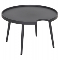 ΤΡΑΠΕΖΙ ΜΕΣΗΣ ΣΤΡΟΓΓΥΛΟ ΕΞ.ΧΩΡΟΥ TEROC HM6434.01 ΑΛΟΥΜΙΝΙΟ ΓΚΡΙ Φ70x44Υεκ