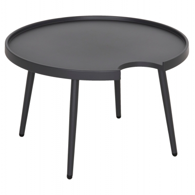 ΤΡΑΠΕΖΙ ΜΕΣΗΣ ΣΤΡΟΓΓΥΛΟ ΕΞ.ΧΩΡΟΥ TEROC HM6434.01 ΑΛΟΥΜΙΝΙΟ ΓΚΡΙ Φ70x44Υεκ