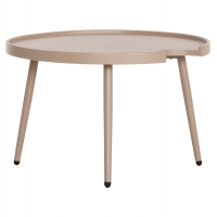 ΤΡΑΠΕΖΙ ΜΕΣΗΣ ΣΤΡΟΓΓΥΛΟ ΕΞ.ΧΩΡΟΥ TEROC HM6434.03 ΑΛΟΥΜΙΝΙΟ ΚΑΠΟΥΤΣΙΝΟ Φ70x44Υεκ