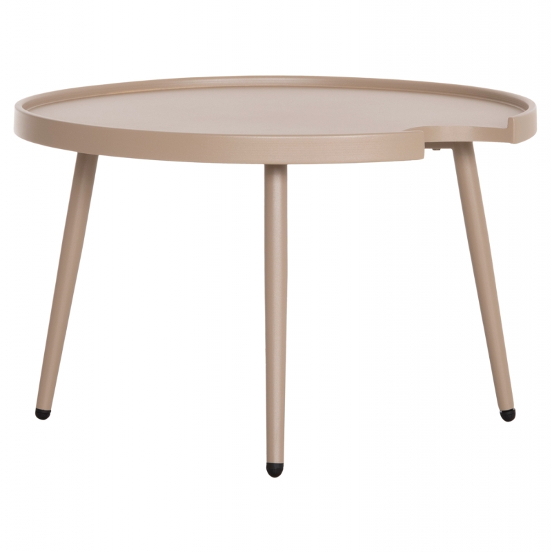 ΤΡΑΠΕΖΙ ΜΕΣΗΣ ΣΤΡΟΓΓΥΛΟ ΕΞ.ΧΩΡΟΥ TEROC HM6434.03 ΑΛΟΥΜΙΝΙΟ ΚΑΠΟΥΤΣΙΝΟ Φ70x44Υεκ