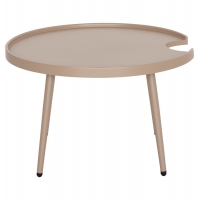 ΤΡΑΠΕΖΙ ΜΕΣΗΣ ΣΤΡΟΓΓΥΛΟ ΕΞ.ΧΩΡΟΥ TEROC HM6434.03 ΑΛΟΥΜΙΝΙΟ ΚΑΠΟΥΤΣΙΝΟ Φ70x44Υεκ