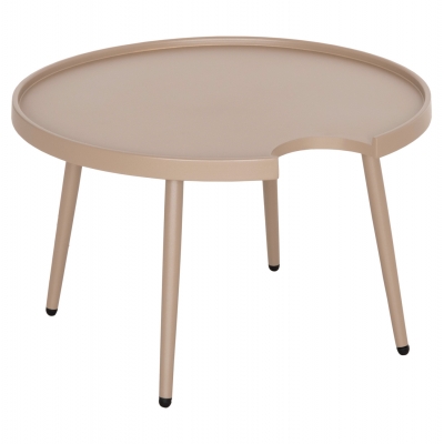 ΤΡΑΠΕΖΙ ΜΕΣΗΣ ΣΤΡΟΓΓΥΛΟ ΕΞ.ΧΩΡΟΥ TEROC HM6434.03 ΑΛΟΥΜΙΝΙΟ ΚΑΠΟΥΤΣΙΝΟ Φ70x44Υεκ