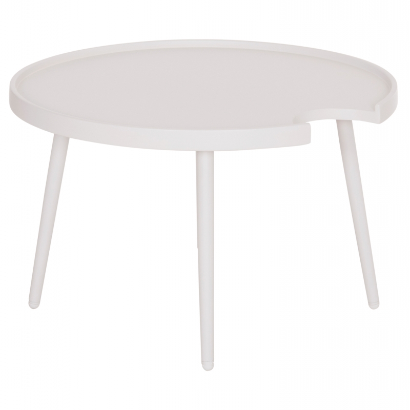 ΤΡΑΠΕΖΙ ΜΕΣΗΣ ΣΤΡΟΓΓΥΛΟ ΕΞ.ΧΩΡΟΥ TEROC HM6434.02 ΑΛΟΥΜΙΝΙΟ ΛΕΥΚΟ Φ70x44Υεκ