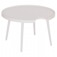 ΤΡΑΠΕΖΙ ΜΕΣΗΣ ΣΤΡΟΓΓΥΛΟ ΕΞ.ΧΩΡΟΥ TEROC HM6434.02 ΑΛΟΥΜΙΝΙΟ ΛΕΥΚΟ Φ70x44Υεκ