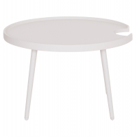 ΤΡΑΠΕΖΙ ΜΕΣΗΣ ΣΤΡΟΓΓΥΛΟ ΕΞ.ΧΩΡΟΥ TEROC HM6434.02 ΑΛΟΥΜΙΝΙΟ ΛΕΥΚΟ Φ70x44Υεκ