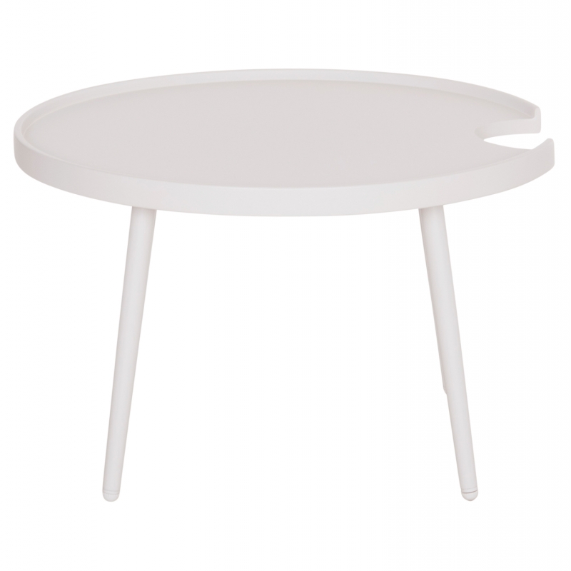 ΤΡΑΠΕΖΙ ΜΕΣΗΣ ΣΤΡΟΓΓΥΛΟ ΕΞ.ΧΩΡΟΥ TEROC HM6434.02 ΑΛΟΥΜΙΝΙΟ ΛΕΥΚΟ Φ70x44Υεκ