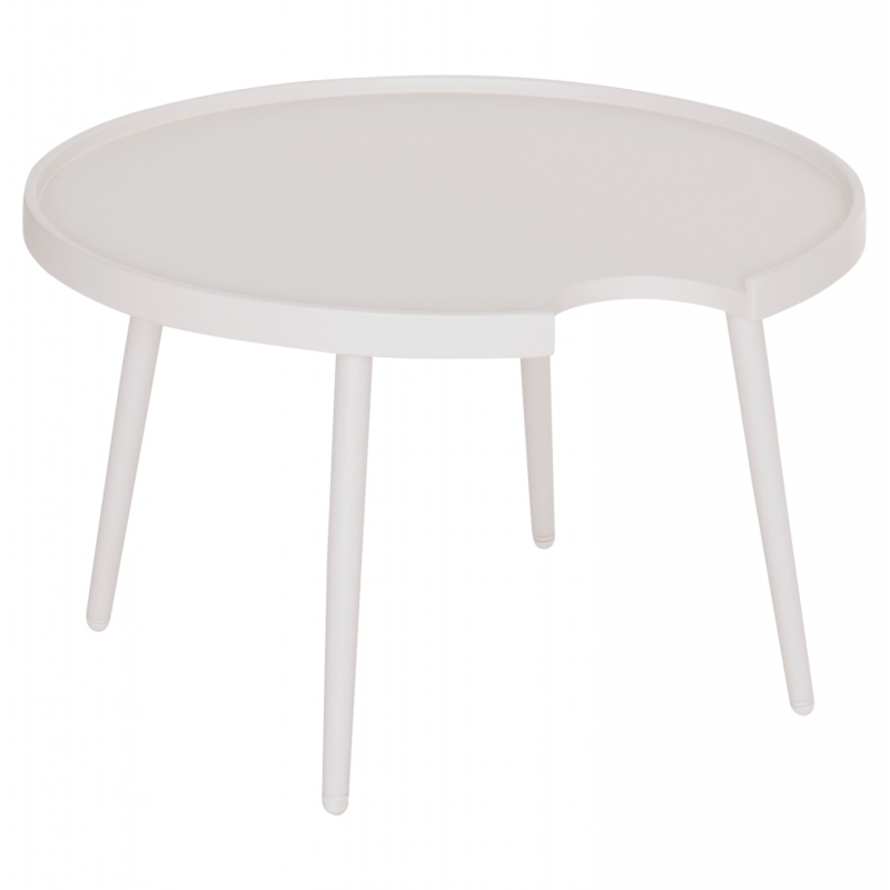 ΤΡΑΠΕΖΙ ΜΕΣΗΣ ΣΤΡΟΓΓΥΛΟ ΕΞ.ΧΩΡΟΥ TEROC HM6434.02 ΑΛΟΥΜΙΝΙΟ ΛΕΥΚΟ Φ70x44Υεκ