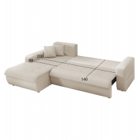 ΚΑΝΑΠΕΣ ΚΡΕΒΑΤΙ ΑΡΙΣΤΕΡΗ ΓΩΝΙΑ KANSO HM3338.03L ΜΠΕΖ ΥΦΑΣΜΑ 244x188x80Υεκ ΚΑΝΑΠΕΣ ΚΡΕΒΑΤΙ ΑΡΙΣΤΕΡΗ ΓΩΝΙΑ KANSO HM3338.03L ΜΠΕΖ ΥΦΑΣΜΑ 244x188x80Υεκ