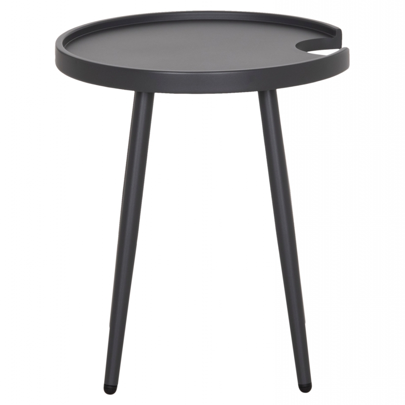 ΤΡΑΠΕΖΙ ΒΟΗΘΗΤΙΚΟ ΣΤΡΟΓΓΥΛΟ ΕΞ.ΧΩΡΟΥ TEROC HM6433.01 ΑΛΟΥΜΙΝΙΟ ΓΚΡΙ Φ47x53Υεκ