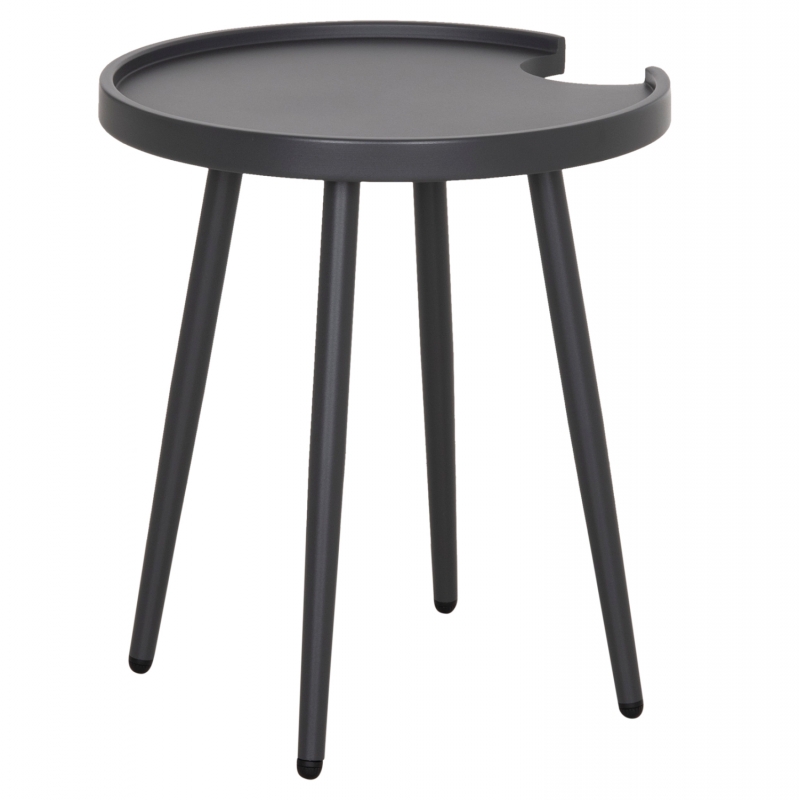 ΤΡΑΠΕΖΙ ΒΟΗΘΗΤΙΚΟ ΣΤΡΟΓΓΥΛΟ ΕΞ.ΧΩΡΟΥ TEROC HM6433.01 ΑΛΟΥΜΙΝΙΟ ΓΚΡΙ Φ47x53Υεκ