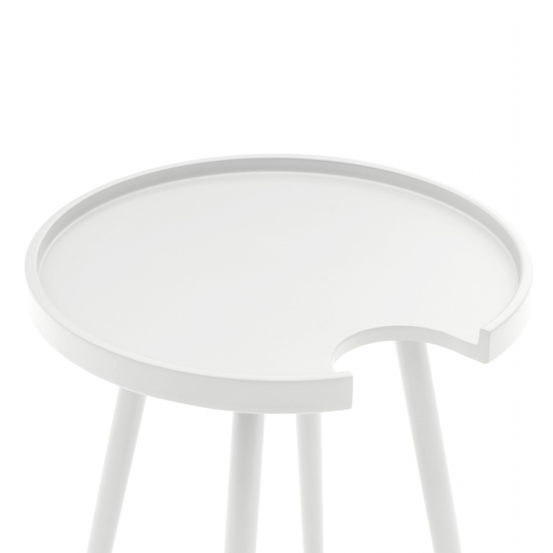 ΤΡΑΠΕΖΙ ΒΟΗΘΗΤΙΚΟ ΣΤΡΟΓΓΥΛΟ ΕΞ.ΧΩΡΟΥ TEROC HM6433.02 ΑΛΟΥΜΙΝΙΟ ΛΕΥΚΟ Φ47x53Υεκ