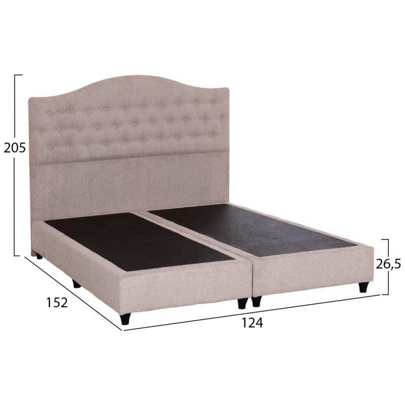 ΚΡΕΒΑΤΙ ΔΙΠΛΟ MALENA HM638.32 ΜΠΕΖ ΥΦΑΣΜΑ- ΓΙΑ ΣΤΡΩΜΑ 150x200εκ. ΚΡΕΒΑΤΙ ΔΙΠΛΟ MALENA HM638.32 ΜΠΕΖ ΥΦΑΣΜΑ- ΓΙΑ ΣΤΡΩΜΑ 150x200εκ.