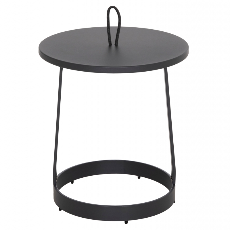 ΤΡΑΠΕΖΙ ΒΟΗΘΗΤΙΚΟ ΕΞ.ΧΩΡΟΥ MINO HM6432.01 ΑΛΟΥΜΙΝΙΟ & ΣΧΟΙΝΙ ΓΚΡΙ Φ47x53Υεκ