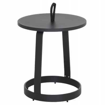 ΤΡΑΠΕΖΙ ΒΟΗΘΗΤΙΚΟ ΕΞ.ΧΩΡΟΥ MINO HM6432.01 ΑΛΟΥΜΙΝΙΟ & ΣΧΟΙΝΙ ΓΚΡΙ Φ47x53Υεκ